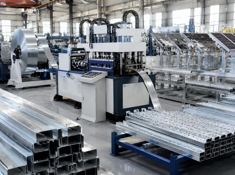 光伏支架冲孔冷弯一体机